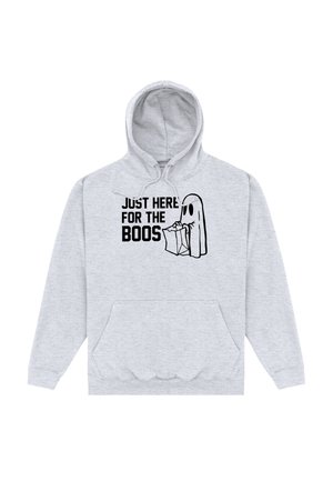 HERE FOR THE BOOS - Kapuzenpullover - heather grey