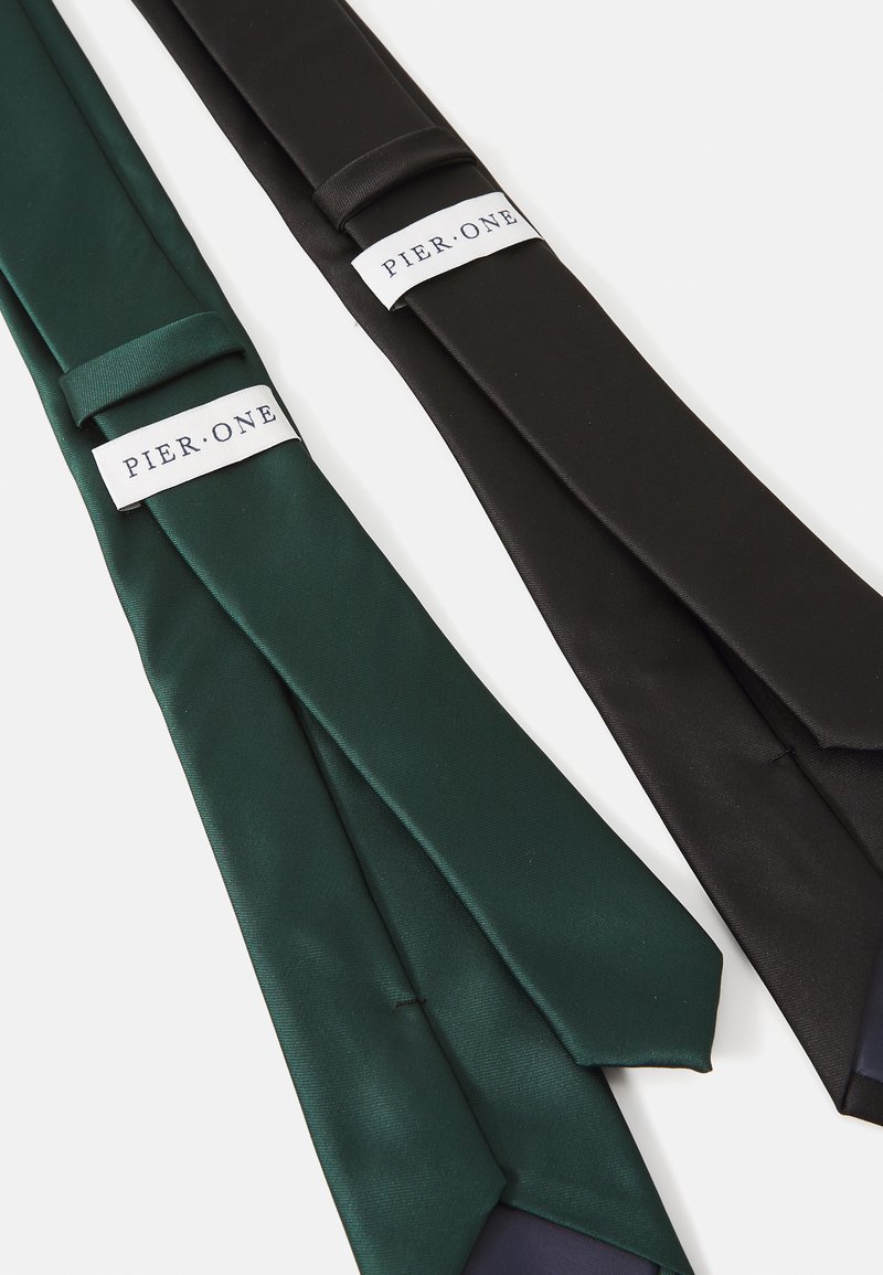 Pier One PACK Cravatta black/dark green/nero