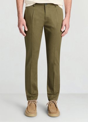 LUNGO TINTA UNITA - Chino - verde militare