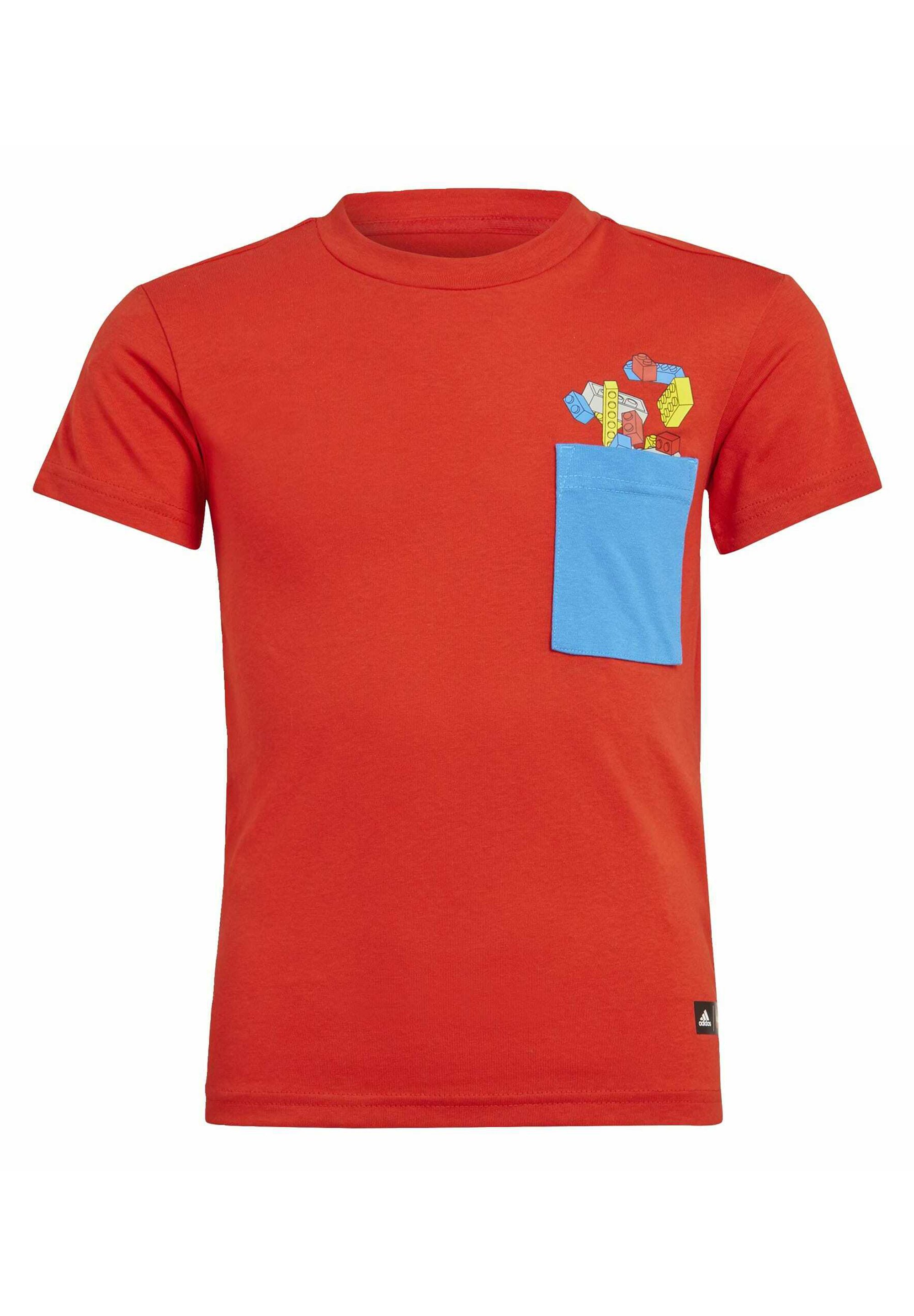 red workout shirt