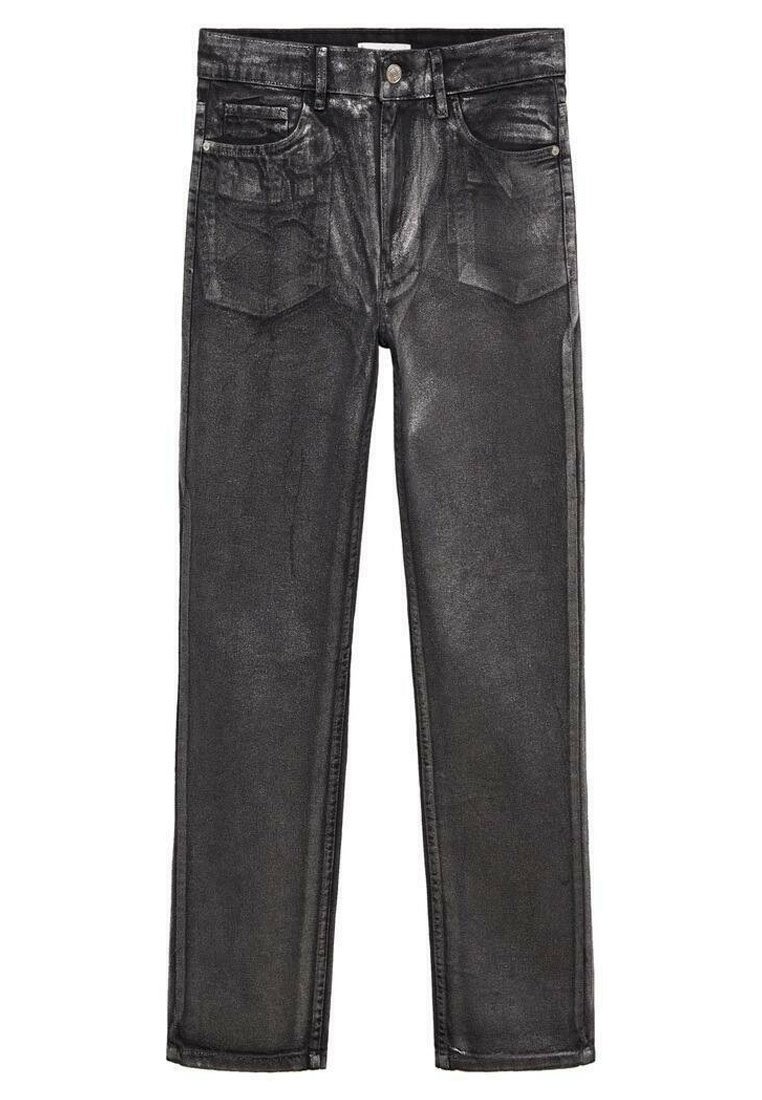Mango Straight leg jeans zwart
