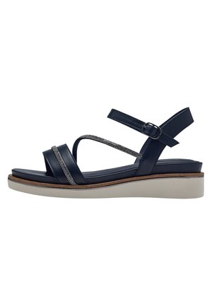 Sandalen met plateauzool - navy