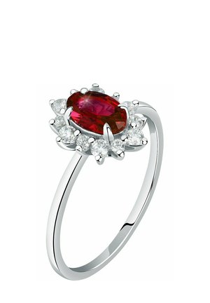 RECYCELT RUBIN - Ring - weißgoldfarben