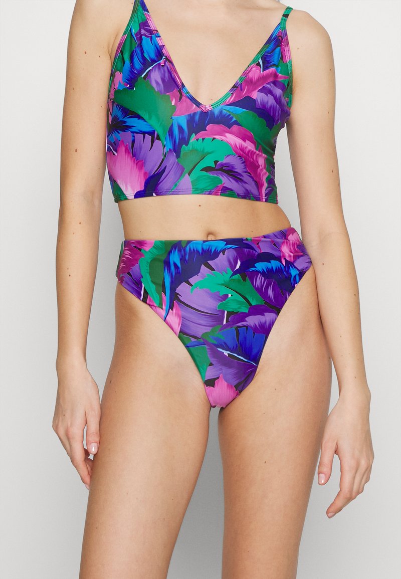 We Are We Wear SELIN Bikini bottoms purple palm/multicoloured