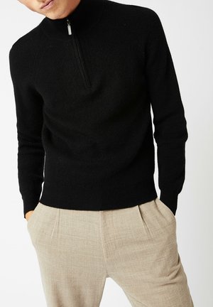 HALF-ZIPPED   - Strickpullover - noir