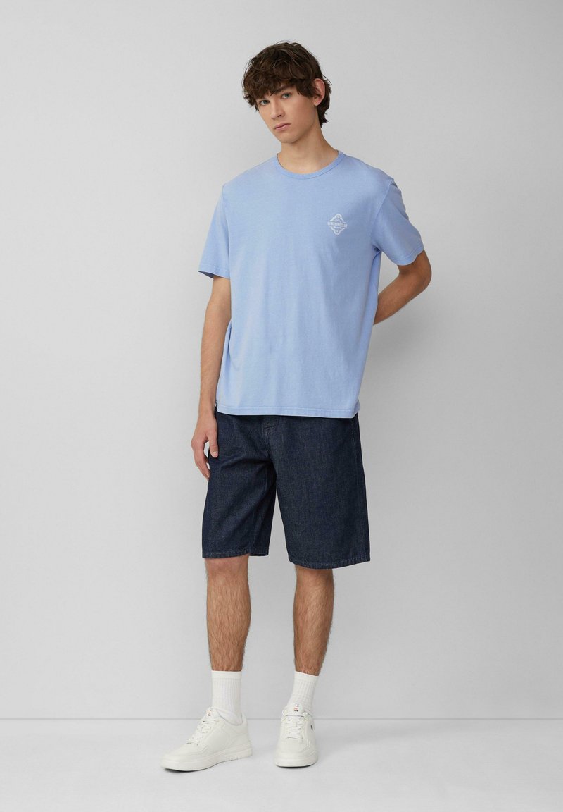 MAGLIETTA CON GRAFICHE EFFETTO SLAVATO - Azzurro Lavato | ZARA Italia