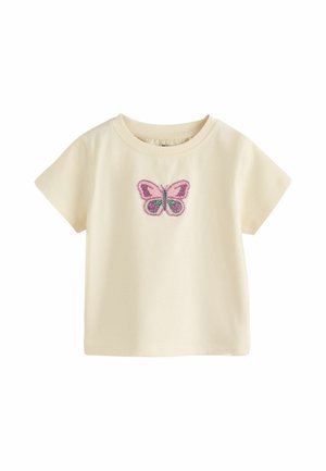 Next, REGULAR FIT - BEADED T-SHIRT - T-Shirt print - ecru