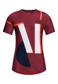 CEP THE RUN SHORT SLEEVE - Basic T-shirt - dark red geometrics