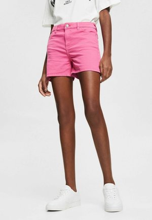 Short en jean - mottled pink