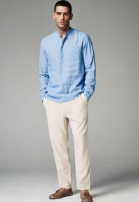 Next REGULAR FIT LINEN STRAIGHT LEG DRAWSTRING - Chino - ecru white