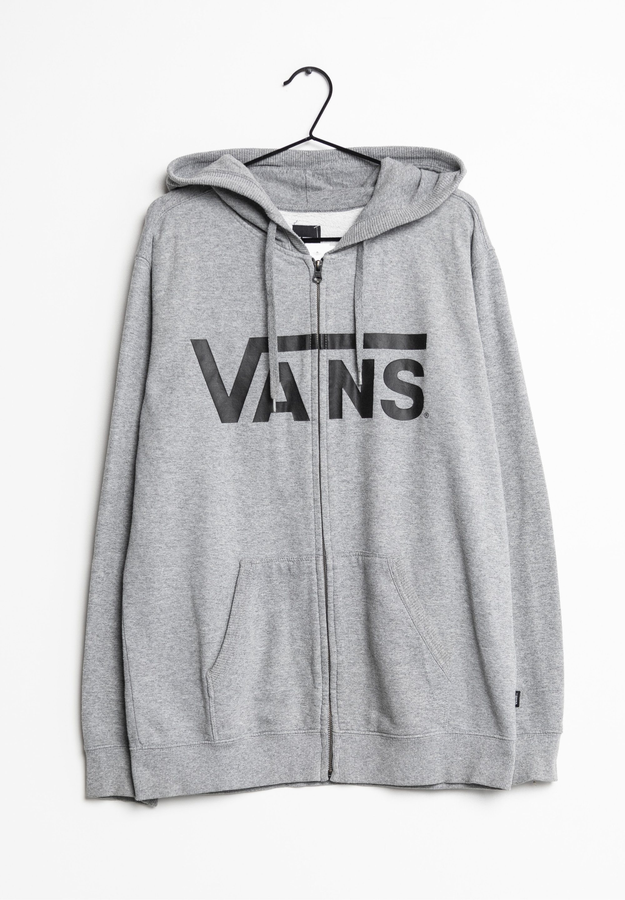 Zip Up Vans Hoodie For Boys Vans Zip-up Sweatshirt Grey (Pre-owned)