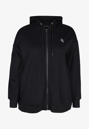 Sweater met rits - black move