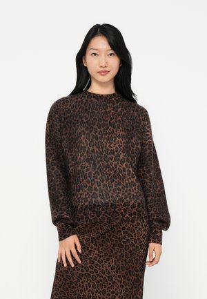KIRA BLEND LEO - Neule - dark brown