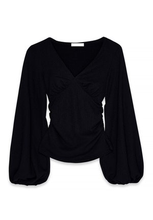 NA-KD VOLUME SLEEVE - Pluus - black