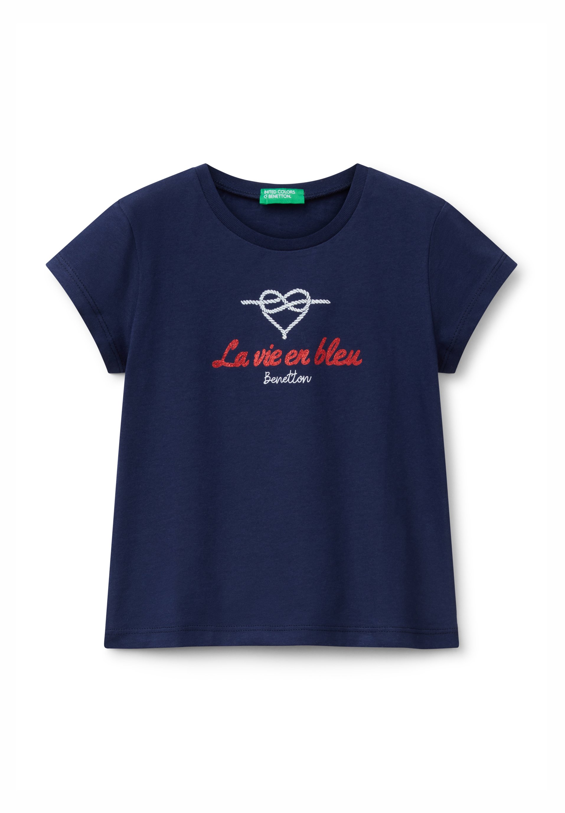 United Colors Of Benetton T-Shirt Manica Lunga In Cotone Biologico – Stampa Moda