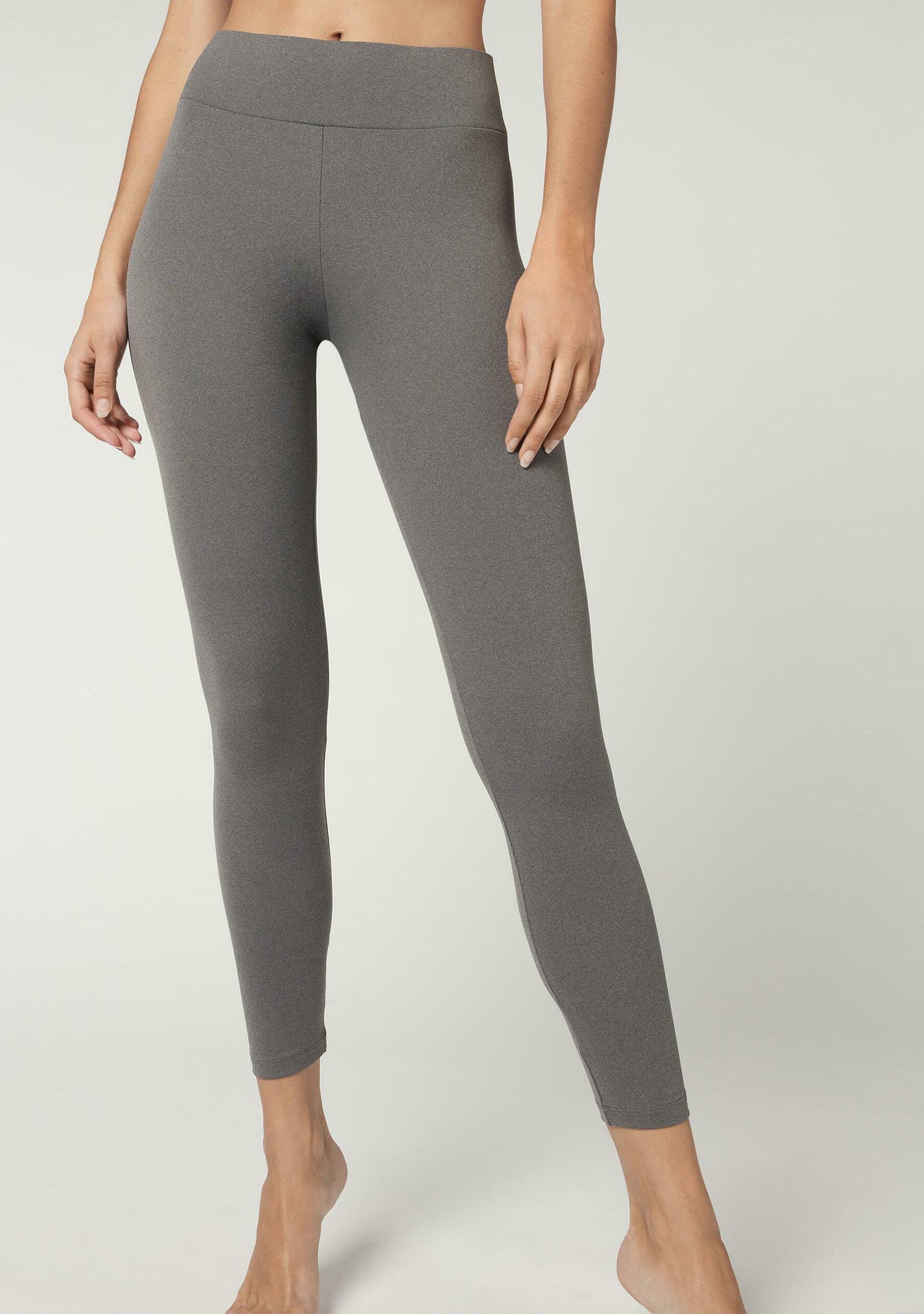 Calzedonia ACTIVE - Leggings - grigio melange/grigio scuro - Zalando