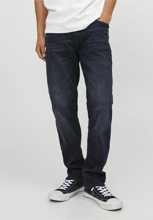 Jeans straight leg - mottled dark blue