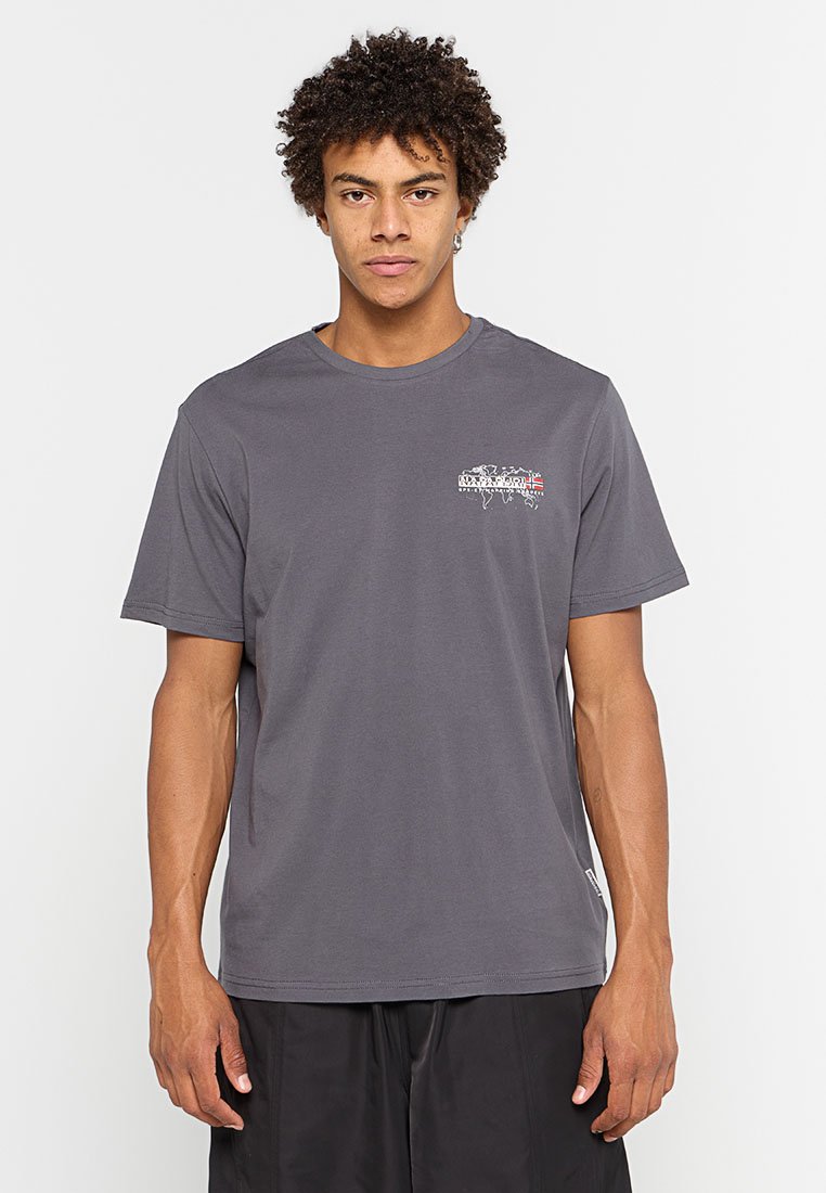 Napapijri T-shirt print grijs Napapijri T-shirt print grijs