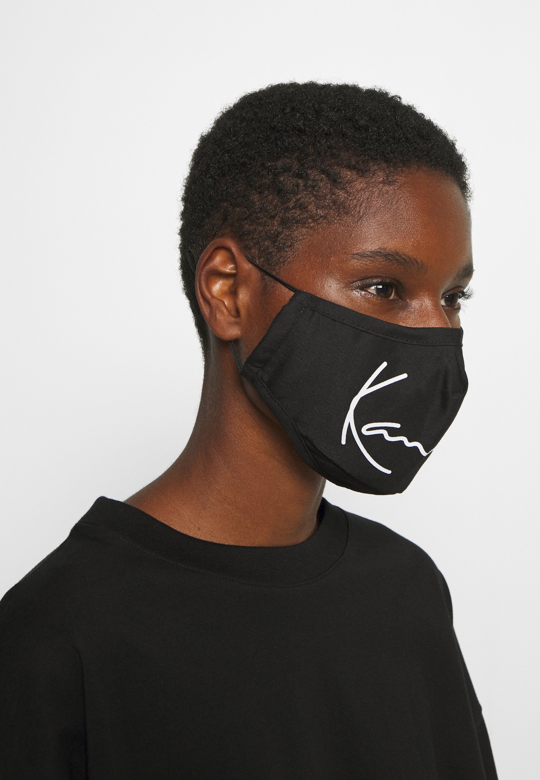 Karl Kani SIGNATURE FACE MASK - Stoffen mondkapje - black/zwart - Zalando.nl