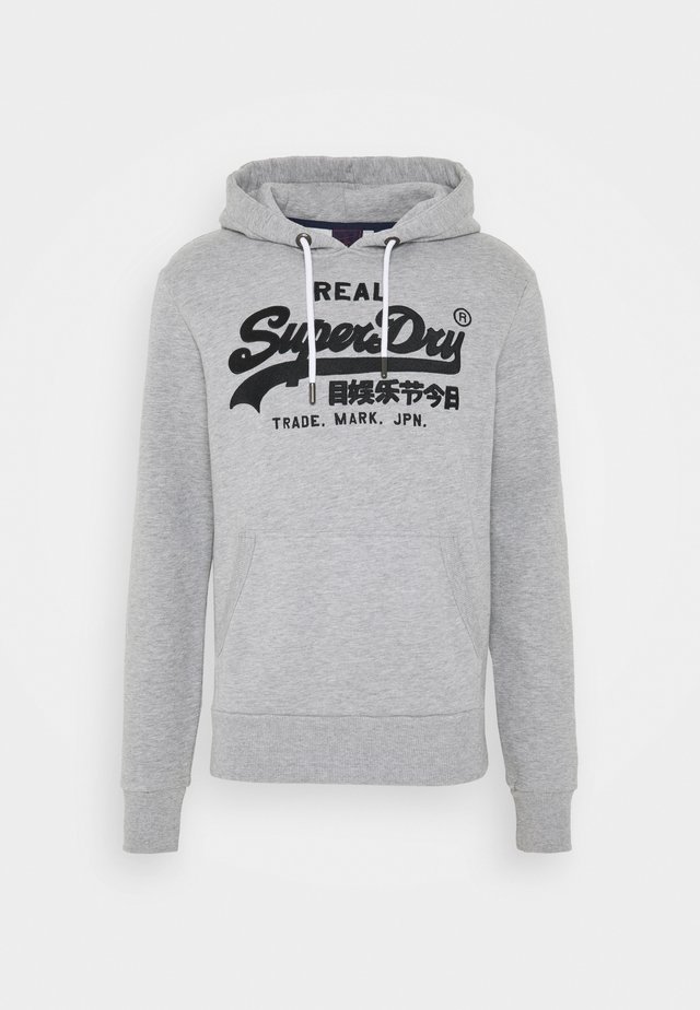 EMBROIDERY HOOD - Hoodie - grey marl