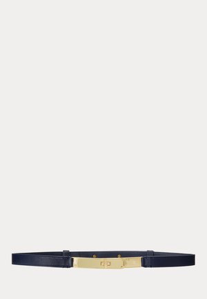 Lauren Ralph Lauren, TURN-LOCK SKINNY LEATHER BELT - Vyö - refined navy