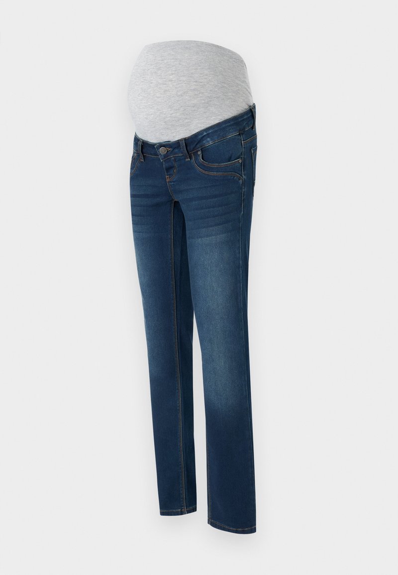 Mamalicious Straight leg jeans donkerblauw denim