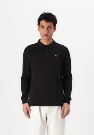 SLIM PLACKET  - Polo marškinėliai - black