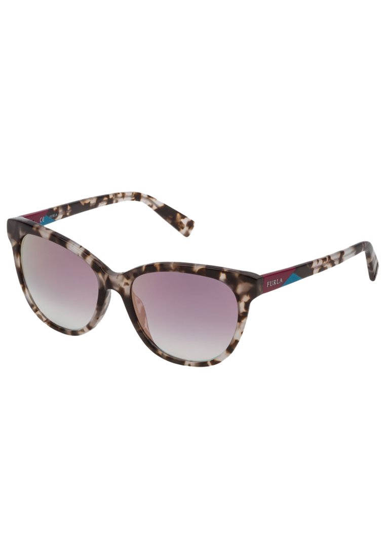 Furla Occhiali da sole - shiny black white havana/nero - Zalando