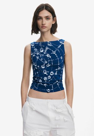 Desigual TYLER MCGILLIVARY SLEEVELESS DROPS - Top - blue
