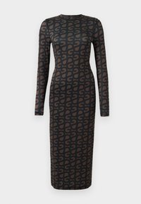 LONG SLEEVE MIDI DRESS - Φόρεμα από ζέρσεϊ - multi-coloured