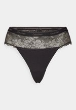 Calvin Klein Underwear MODERN COORDINATE THONG - Stringid - black/must ...