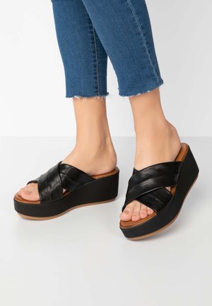 Muiltjes met hak - black blk
