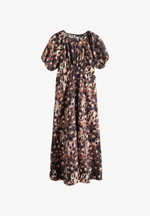 Next, REGULAR FIT - PUFF SLEEVE MIDI DRESS . - Vestito casual - animal print
