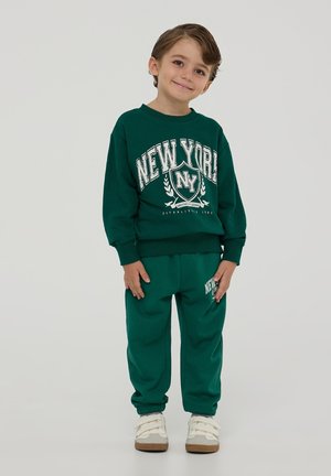 Terranova LEGGERA STAMPA SPORT SENZA CAPPUCCIO - Felpa - verde scuro