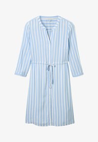 Ausgewählt, offwhite blue vertical stripe