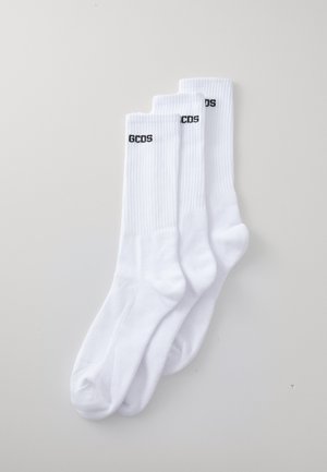 GCDS ESSENTIALS SOCKS 3 PACK - Calze - bright white