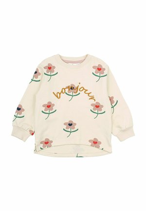 Long sleeved top - white swan aop