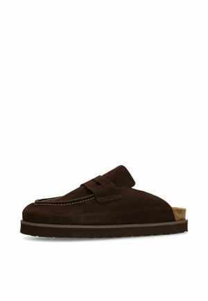 Pantolette flach - brown