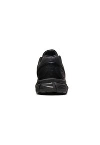 Scarpa da corsa nera con tomaia in mesh, colletto imbottito e suola in gomma spessa con motivi di battistrada testurizzati per una migliore aderenza.
