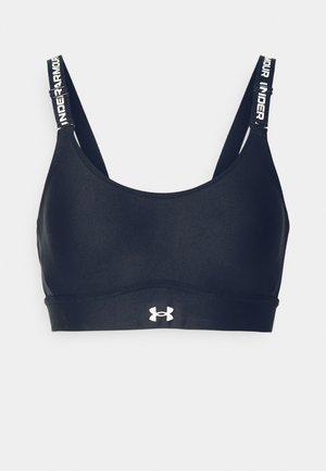 Under Armour INFINITY MID 2.0 BRA - Urheiluliivit: keskitason tuki - black/white