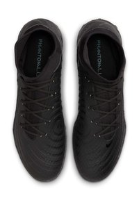 Scarpe sportive nere con una parte superiore in rete testurizzata, motivi circolari e lacci piatti. Progettate per le prestazioni con un profilo sottile e aerodinamico.