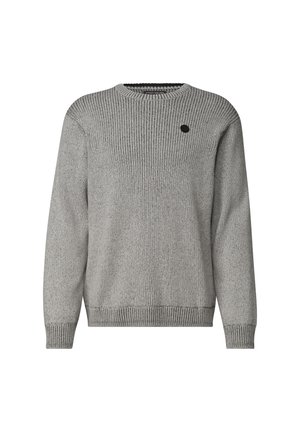 Street One MEN MOULINÉ PULLOVER MIT RUNDHALS - Pullover - silver grey melange