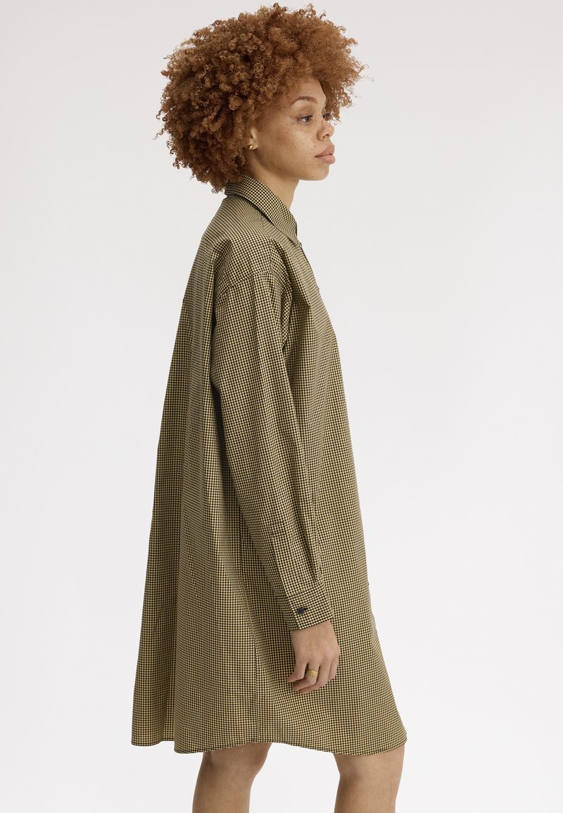 fred perry dress long sleeve Fred Perry long sleeve twin tipped polo dress in black