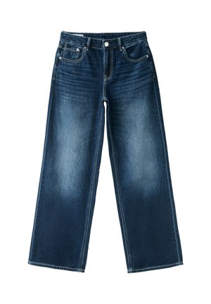 Stradivarius, D91 LOW WIDE-LEG JEANS -   01441631 - Široké nohavice - dark blue