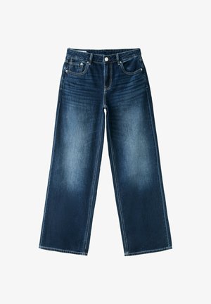 Stradivarius, D91 LOW WIDE-LEG JEANS - 01441631 - Široké nohavice - dark blue