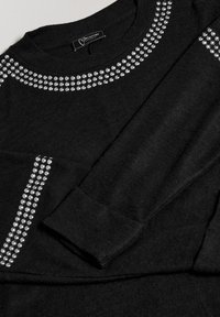 Yours Clothing STUD NECKLINE EMBELLISHED - Pullover - black