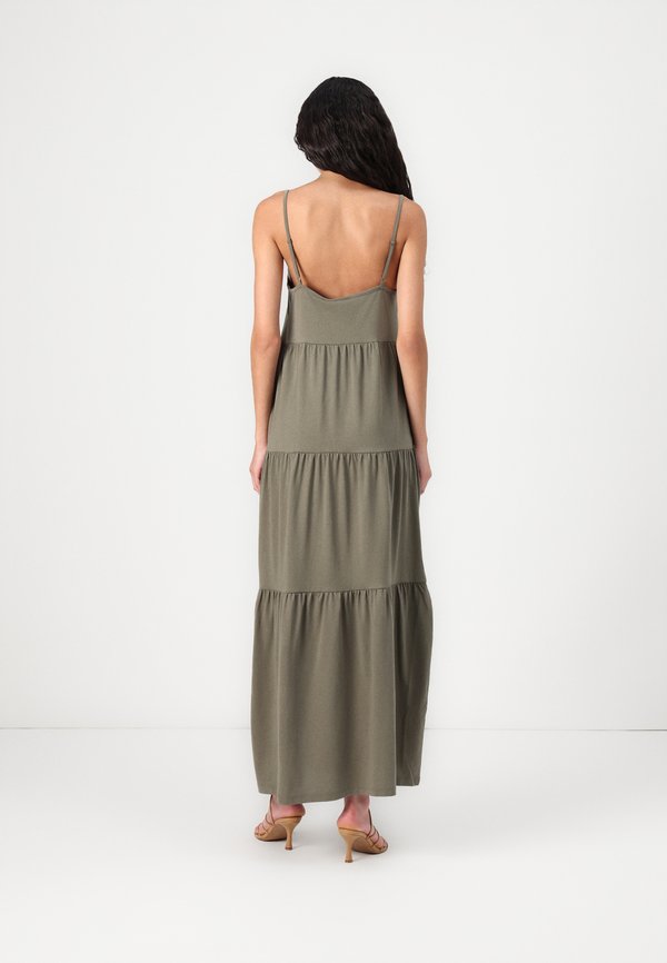 VILAYER STRAP MIDI DRESS - Jersey dress - dusty olive2
