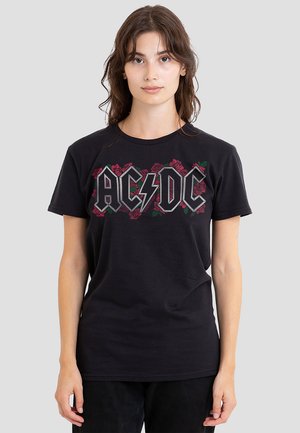 ACDC ROSES LOGO - Print T-shirt - black