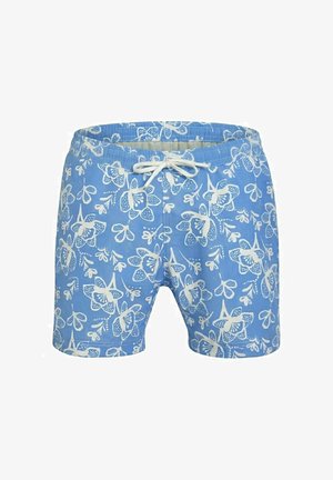 Les Loulous de la plage, MONTAUK 2507 WHITE FLOWERS - Short de bain - blue