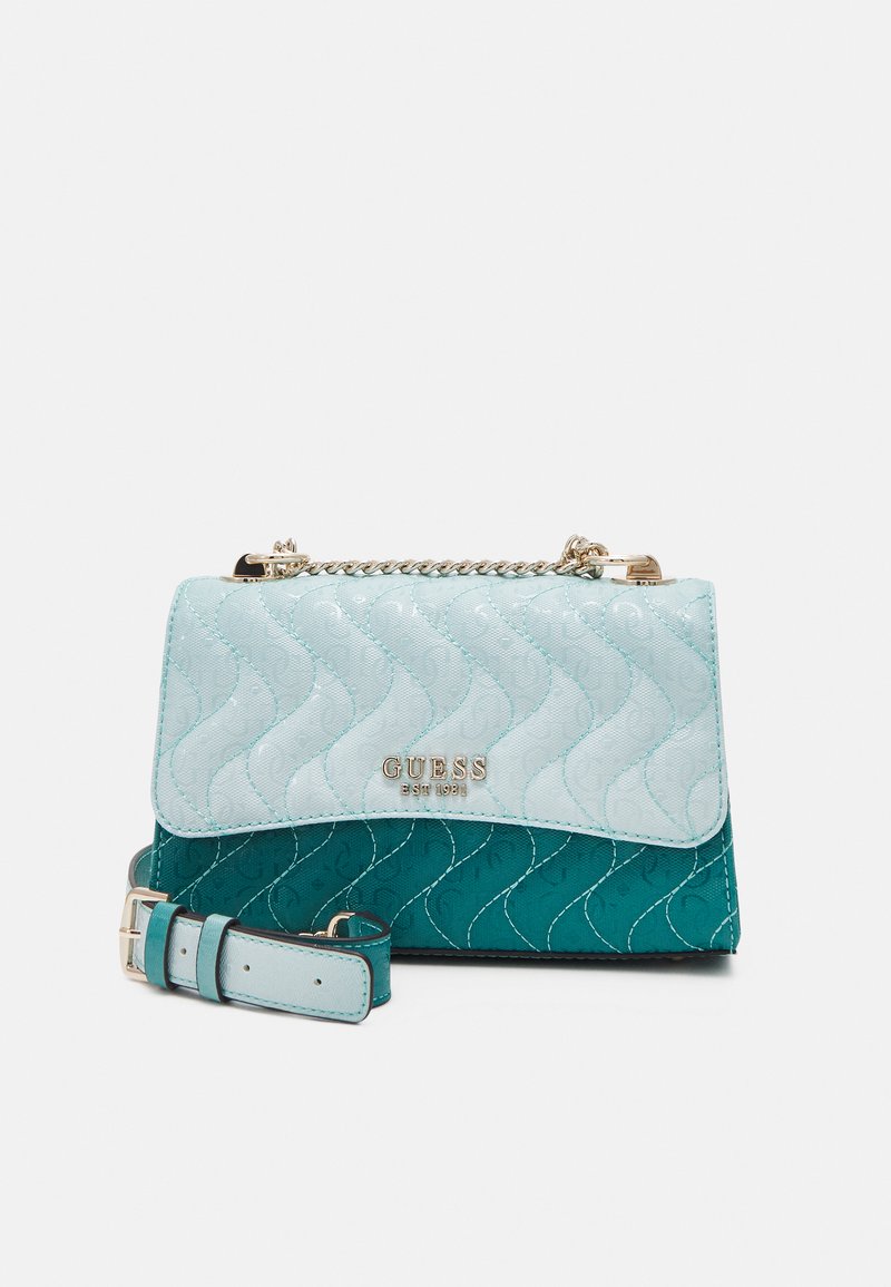 Guess SASKY CONVERTIBLE XBODY FLAP Sac à main aqua multi ombre/bleu